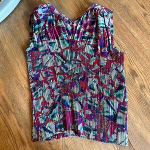 Issey Miyake Multicolor Pleated Top